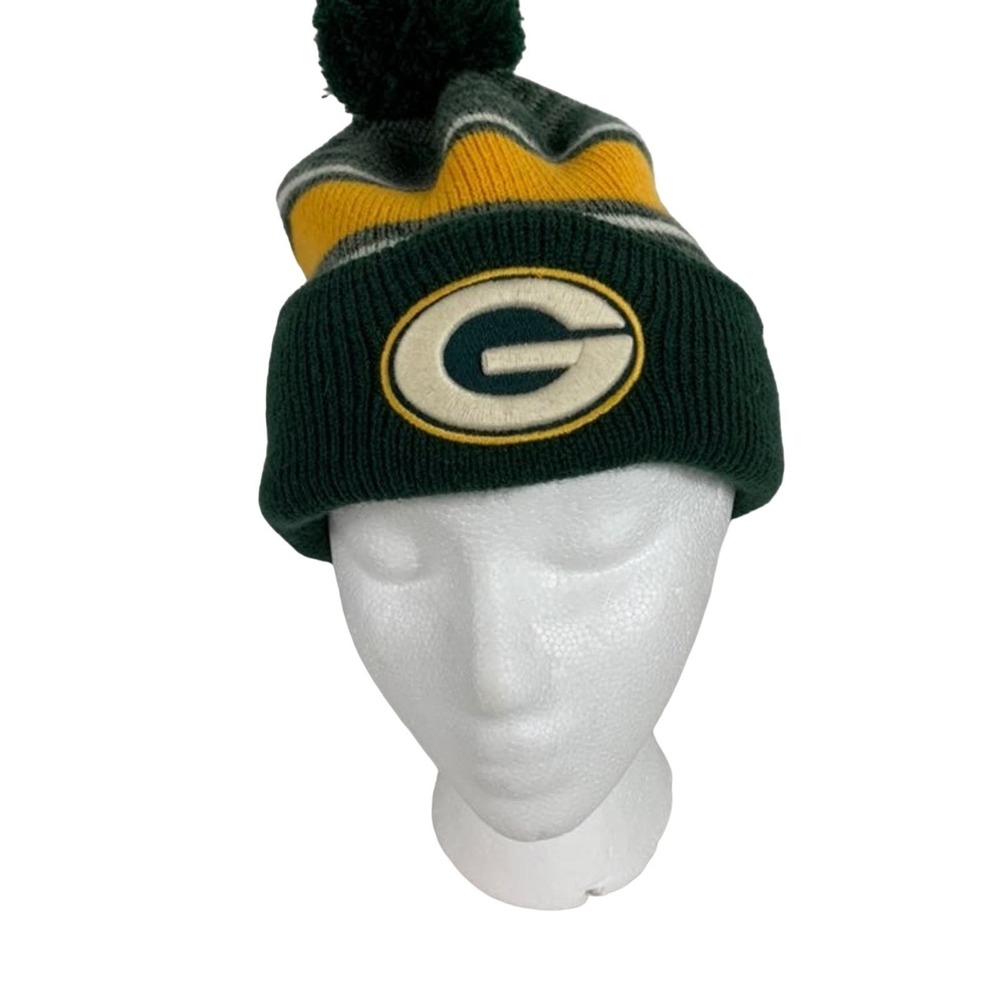 Green Bay Packers Cold Weather Pom Knit Hat 100% Acrylic One Size